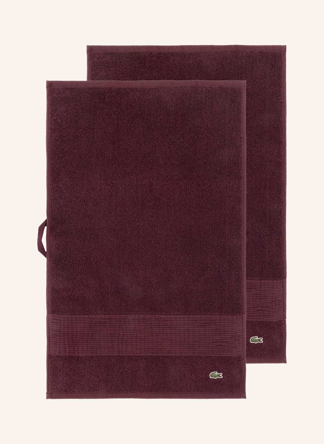 Lacoste Gästetuch 2er Set Llecroco rot von Lacoste