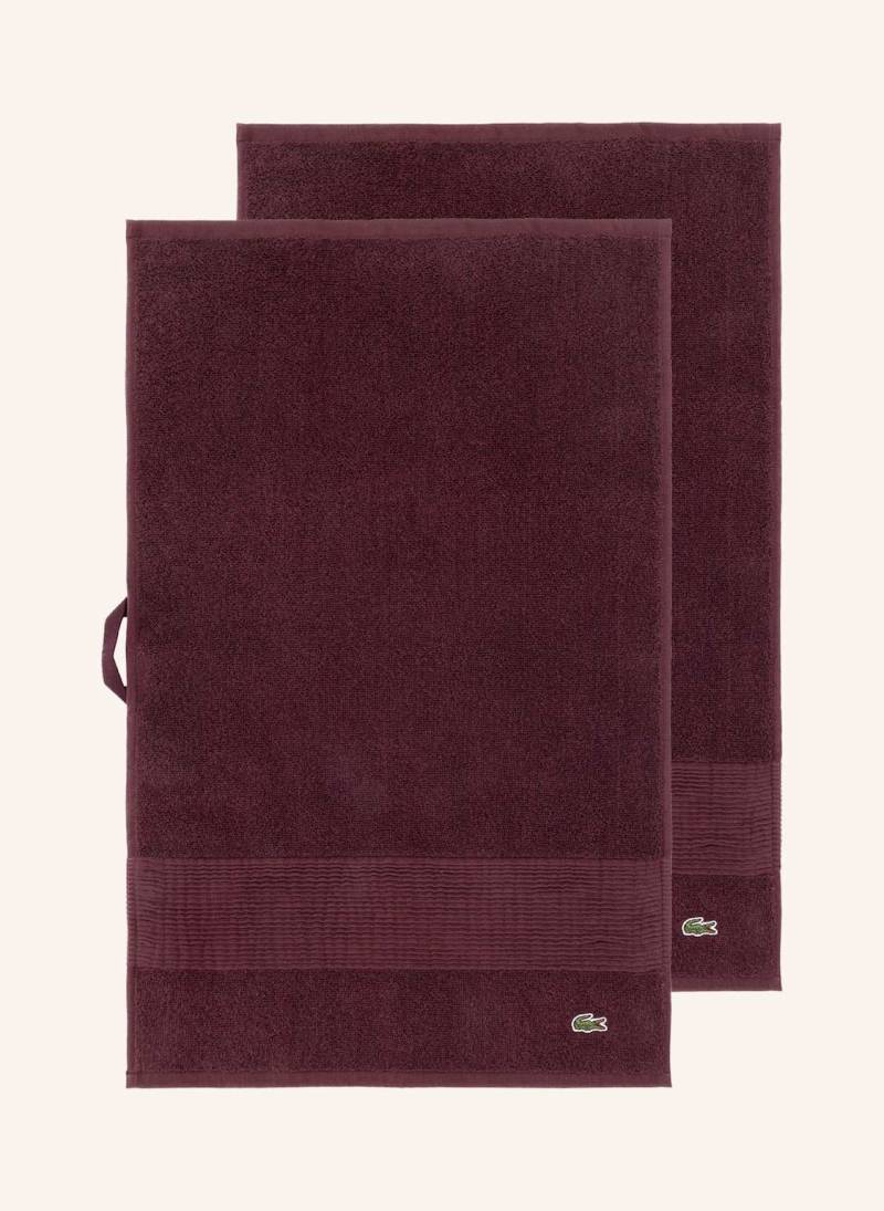 Lacoste Gästetuch 2er Set Llecroco rot von Lacoste