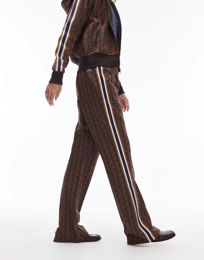 Lacoste - Gemusterte Jogginghose in Braun, Kombiteil-Brown von Lacoste