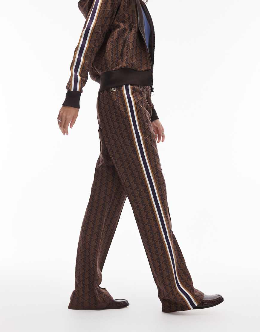 Lacoste - Gemusterte Jogginghose in Braun, Kombiteil-Brown von Lacoste