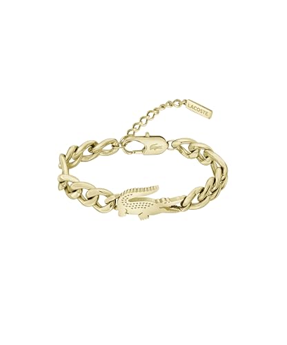Lacoste Gliederarmband Für Männer und Frauen Kollektion CROCODILE aus Edelstahl mit einem Charm in Form eines Krokodils - Erhältlich aus Gold oder Silber von Lacoste