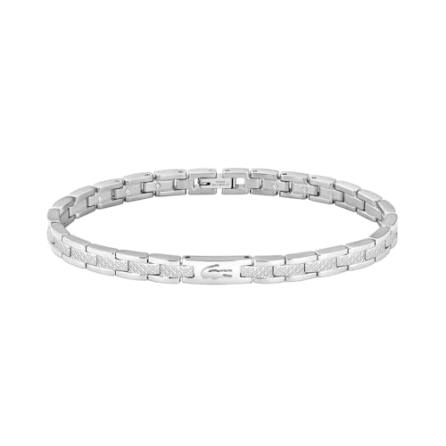 Lacoste Gliederarmband für Damen Kollektion METROPOLE in Edelstahl mit Geätztem Petit Piqué - 2040466 von Lacoste