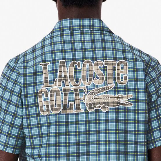 Lacoste Halbarm Hemd blau von Lacoste