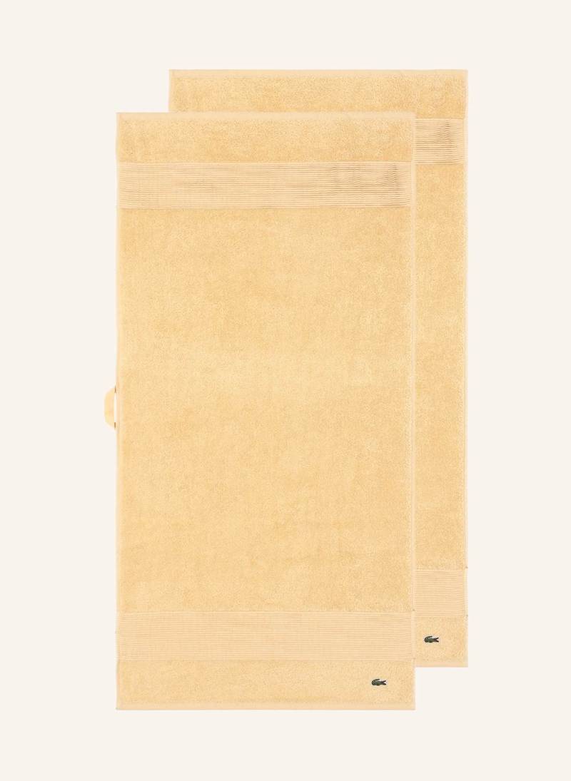 Lacoste Handtuch 2er Set Llecroco beige von Lacoste