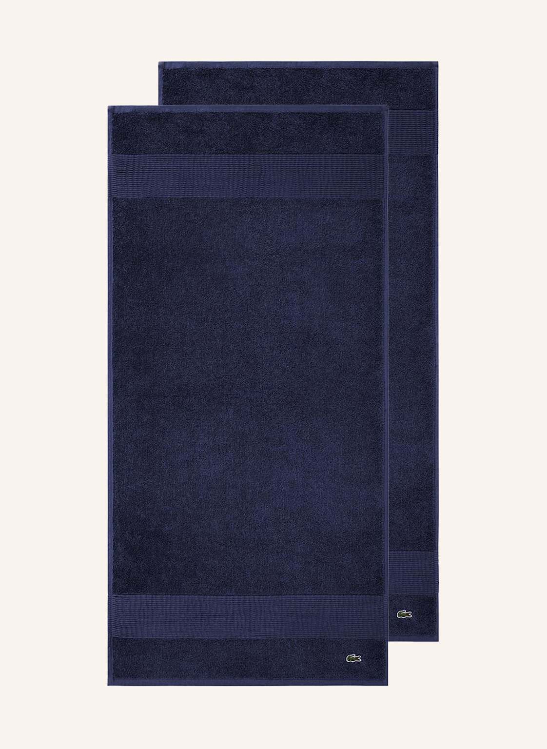 Lacoste Handtuch 2er Set Llecroco blau von Lacoste