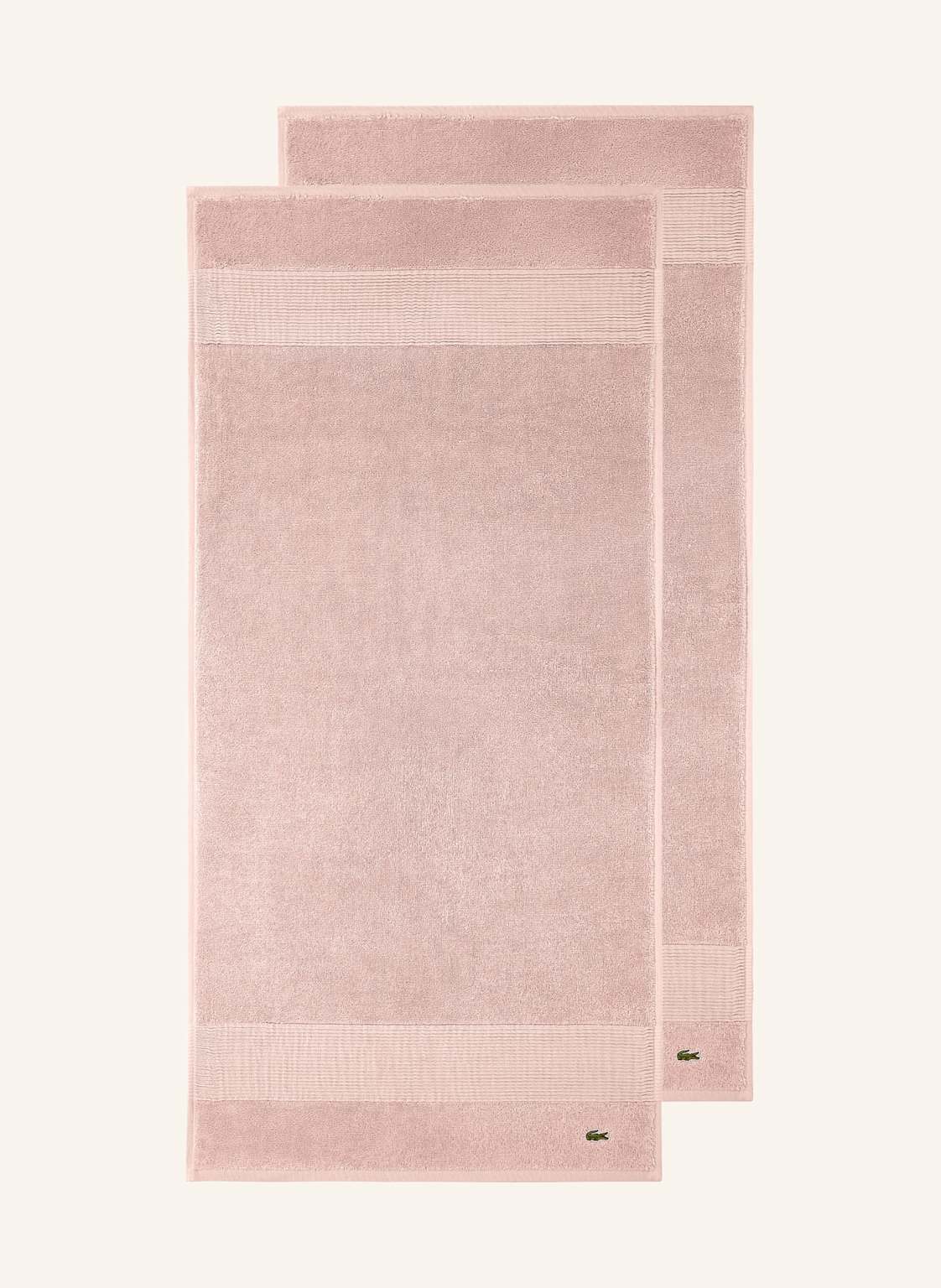 Lacoste Handtuch 2er Set Llecroco rosa von Lacoste
