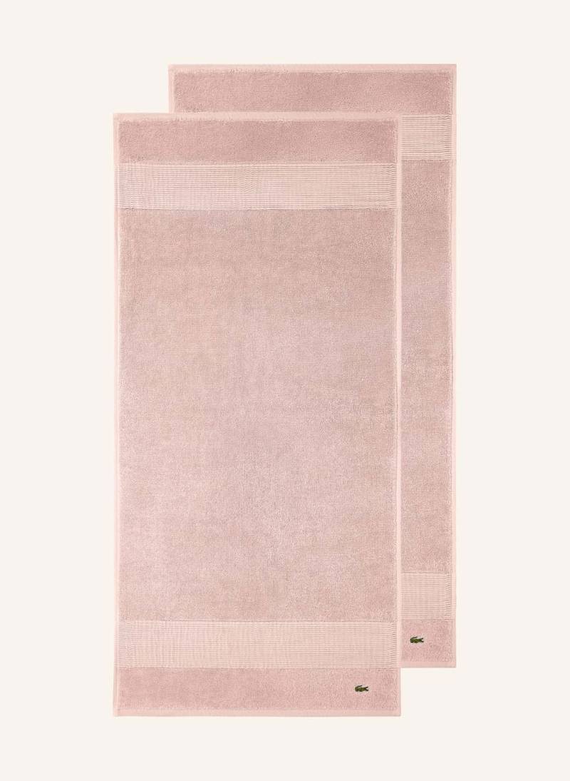 Lacoste Handtuch 2er Set Llecroco rosa von Lacoste