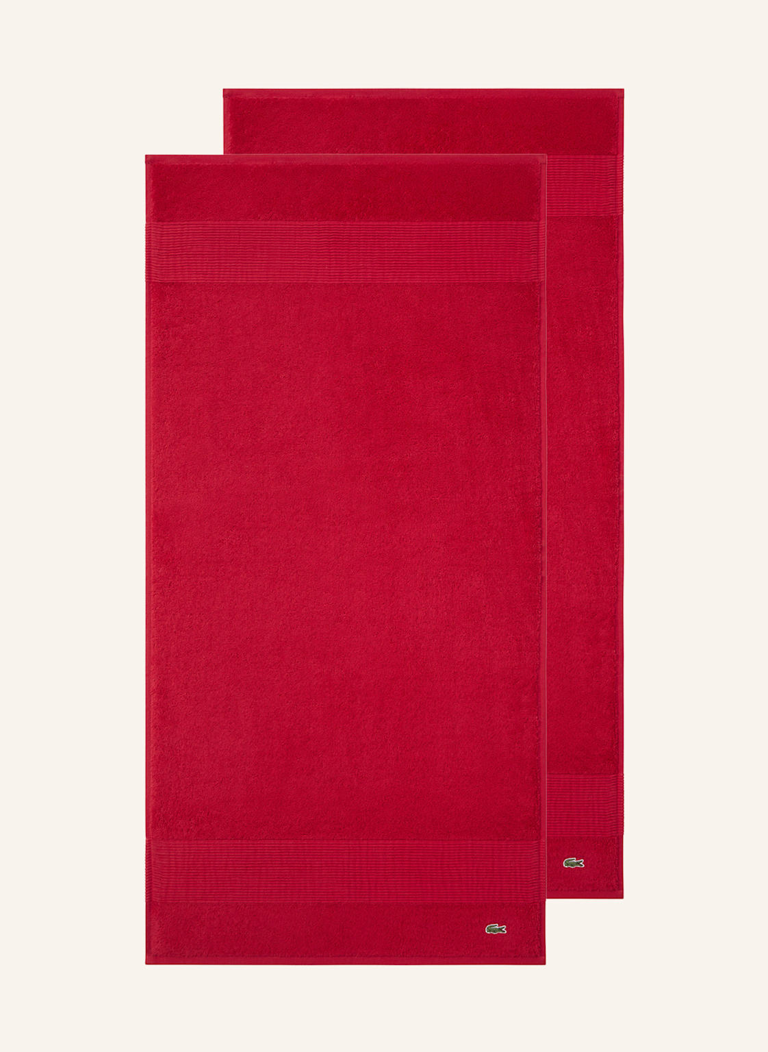 Lacoste Handtuch 2er Set Llecroco rot von Lacoste