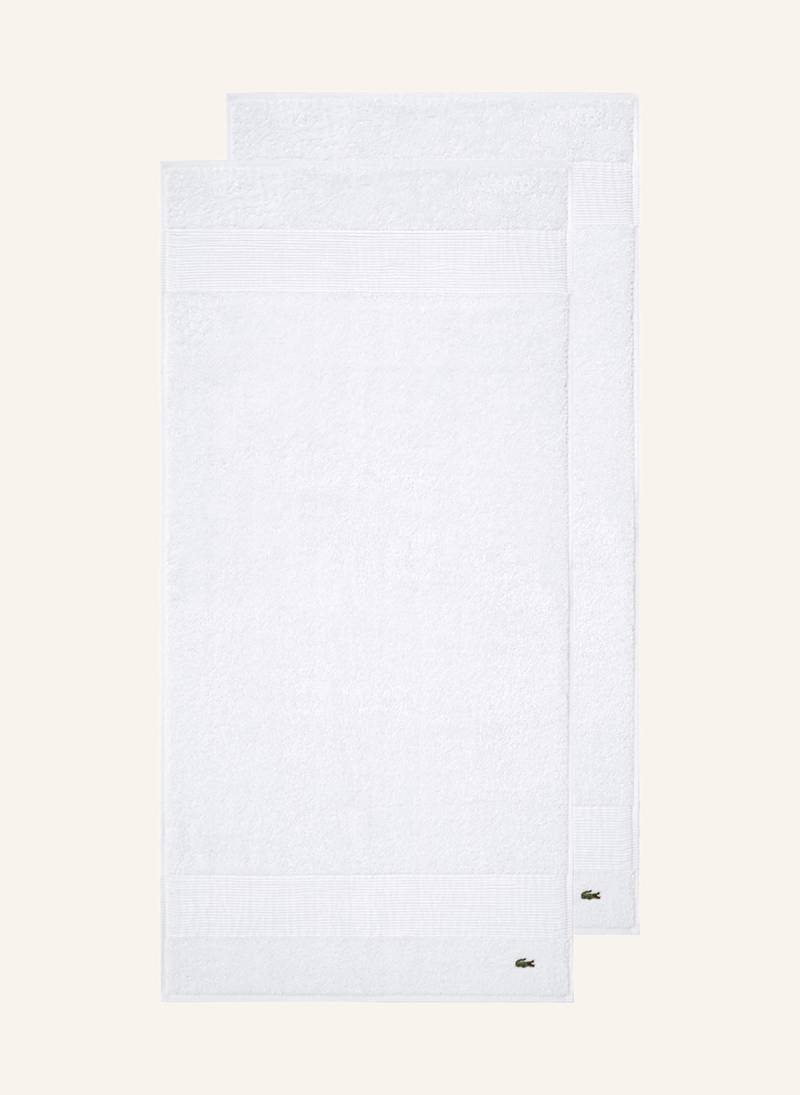 Lacoste Handtuch 2er Set Llecroco weiss von Lacoste