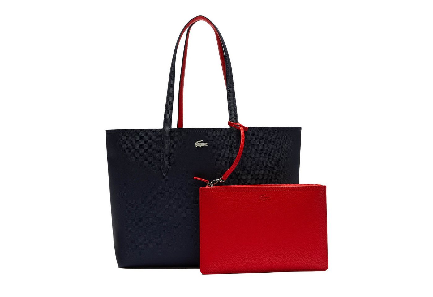 Lacoste Henkeltasche Damen Handtasche Lederimitat von Lacoste