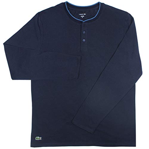 Lacoste Henley Langarm Shirt Dunkelblau, XL von Lacoste