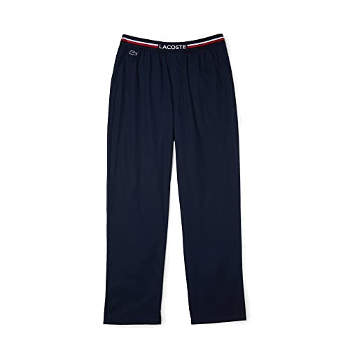 Lacoste Herren 3H8261 Pyjamahose, Männer Freizeithose,Sweatpants,Loungewear,Homewear,Navy Blue (166),L von Lacoste