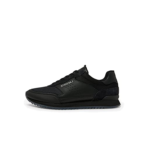 Lacoste Herren 41SMA0113 Athleisure-Turnschuhe, BLK/BLK, 44 EU von Lacoste