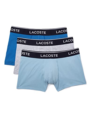 Lacoste Herren 5H3389 Unterwäsche-Koffer, Vaporous/Overview-Silver, XXL (3er Pack) von Lacoste