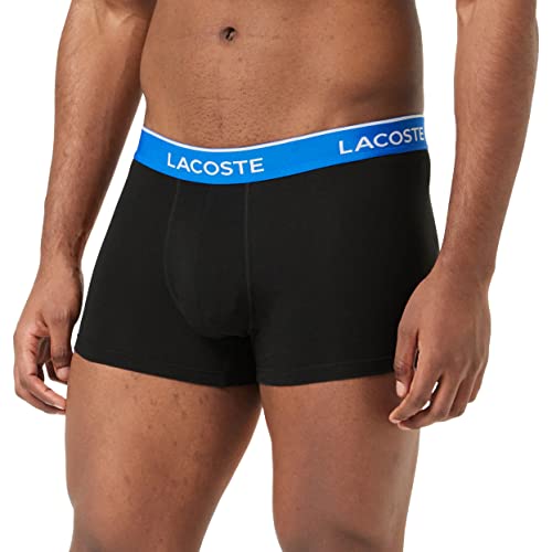 Lacoste Herren 5H3401 Boxershorts, Schwarz/Marina-Panorama-GRAP, XL (3er Pack) von Lacoste