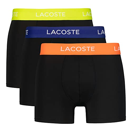 Lacoste Herren 5H6562 Boxershorts, Männer 3er-Set,Untershosen,Pants,Shorts,Unterwäsche,Basics,kurz,Regular Fit,Black/RECA-Cosmic-LIMEIRA (CX1),M von Lacoste