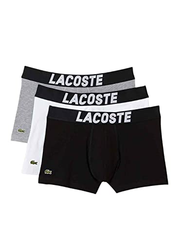 Lacoste Herren 5h2083 Unterwäsche, Schwarz/Weiß/silberfarben, M von Lacoste