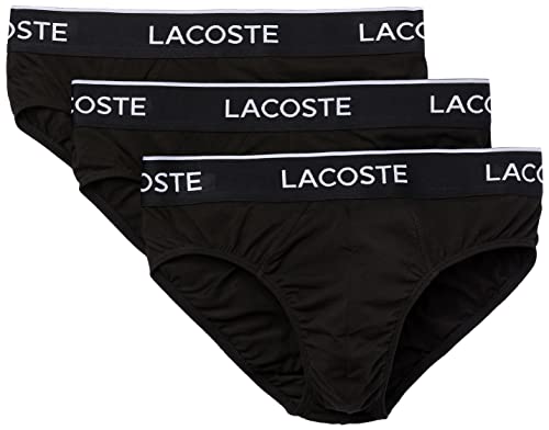 Lacoste Herren 8H3472 Unterhose, Noir, L (3er Pack) von Lacoste