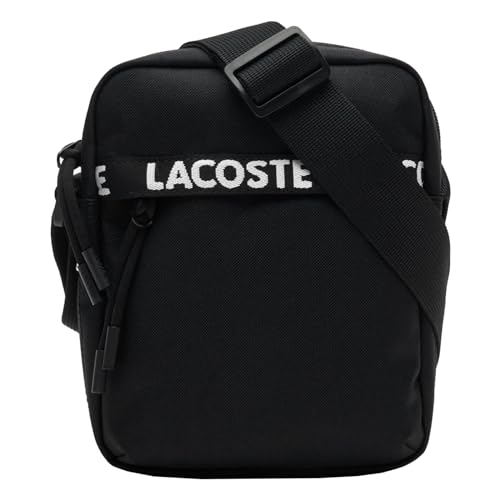 Lacoste Herren Allzwecktasche Umhängetasche Schultertasche Vertical Camera Bag, Farbe:Schwarz, Artikel:-N37 tape noir von Lacoste