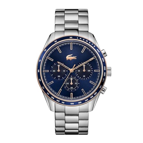 Lacoste Chronograph Quarz Uhr für Herren Kollektion Boston mit Silbernes Edelstahlarmband - 2011081 Lacoste Chronograph Quarz Uhr für Herren Kollektion Boston mit Silbernes Edelstahlarmband - 2011081 von Lacoste