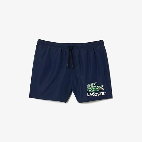 Lacoste Herren Badehose MH6912, Männer Beachshorts,Badeshorts,Schwimmhose,Regular Fit,Blau,S von Lacoste