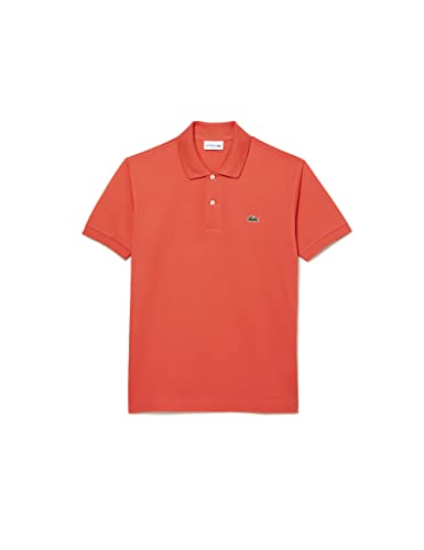 Lacoste Herren Polo-Shirt Kurzarm L1212, Männer Polo-Hemd,2 Knopf,Regular Fit,Orange,5 von Lacoste