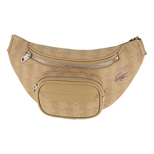 Lacoste Herren Bauchtasche Waist Bag,Lederimitat (100% PVC), Festival praktisch Freizeittasche Hüfttasche,BEIGE (L87),Einheitsgröße (One Size) von Lacoste