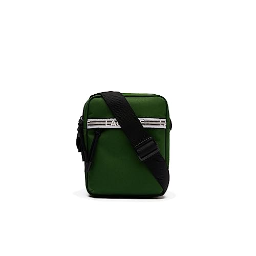 Lacoste Herren Beuteltasche VERTICAL CAMERA BAG,DUNKELGRÜN/SCHWARZ/WEISS (M75),Einheitsgröße (One Size) von Lacoste