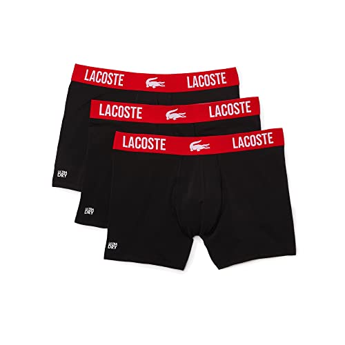 Lacoste Herren Boxershorts 5H1308, Männer Untershose,Pants,Shorts,Unterwäsche,Basic,kurz,Regular Fit,Schwarz,M von Lacoste