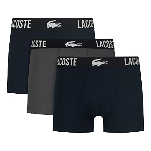 Lacoste Herren Boxershorts 5H1309, Männer Untershose,Pants,Shorts,Unterwäsche,Basic,kurz,Regular Fit,Blau,S von Lacoste