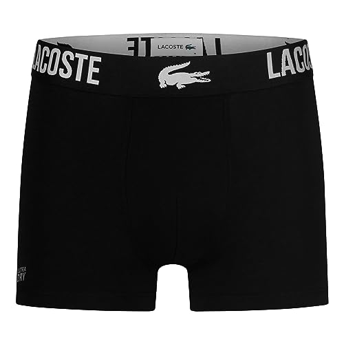 Lacoste Herren Boxershorts 5H1309, Männer 3er-Set,Untershosen,Pants,Shorts,Unterwäsche,Basics,kurz,Regular Fit,Schwarz,M von Lacoste