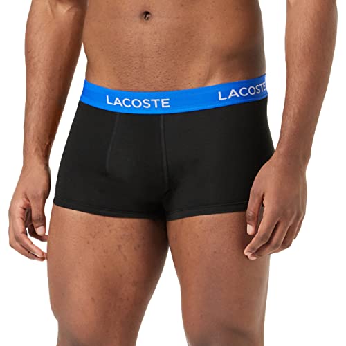 Lacoste Herren Boxershorts 5H8387, Männer Untershose,Pants,Shorts,Unterwäsche,Basic,kurz,Regular Fit,Blau,M von Lacoste