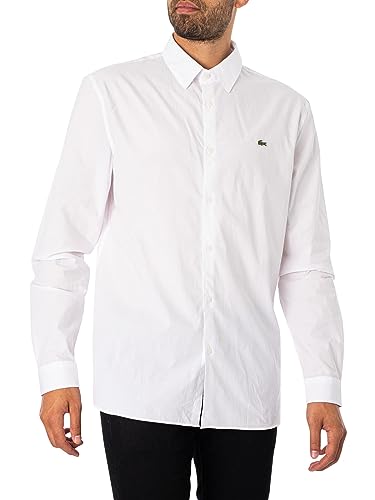 Lacoste Herren Ch5620 Hemd Regular fit, weiß, Kragenweite: 43 von Lacoste