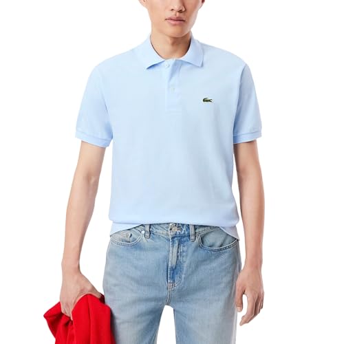 Lacoste Herren Classic Fit L.12.12 Original Piqué Polo Shirt Poloshirt, Hell, blau, 4X-Groß von Lacoste