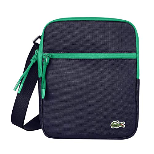 Lacoste Herren Coated Canvas Crossbody Beutel - Eclipse Verdier Noir von Lacoste