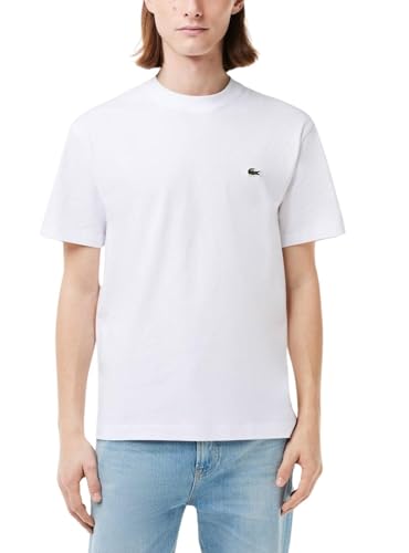 Lacoste Herren Cotton Fabric Logo Vielseitiges T-Shirt - Weiß - M von Lacoste