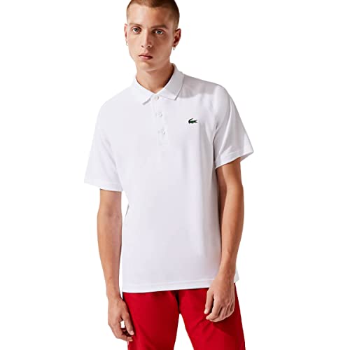 Lacoste Herren Polo-Shirt Kurzarm DH3201, Männer Polo-Hemd,3 Knopf,Regular Fit,Weiß,8 (3XL) von Lacoste