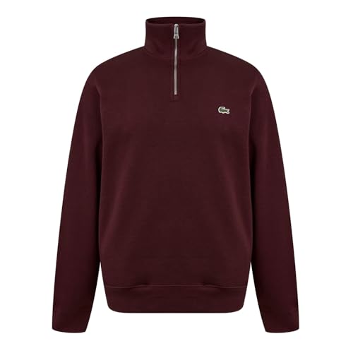 Lacoste Herren-Fleece-Oberteil mit Viertelreißverschluss, Burg Bzd, XL von Lacoste