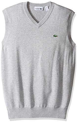 Lacoste Herren Golf Sweater Weste AH2118-51, Silberfarbenes Chine, Mittel Lacoste Herren Golf Sweater Weste AH2118-51, Silberfarbenes Chine, Mittel von Lacoste