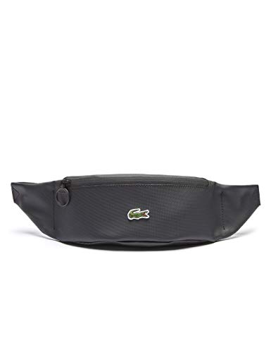Lacoste Herren Gürteltasche WAISTBAG,Lederimitat (100% PVC),35x10.5x7cm, Freizeittasche Bauchtasche,SCHWARZ (000),Einheitsgröße (One Size) von Lacoste