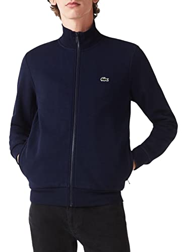 Lacoste Herren Sh9622 Sweatshirt mit Reißverschluss, reguläre Passform, Marineblau, L von Lacoste
