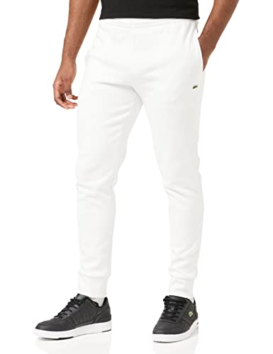 Lacoste Herren Jogginghose XH9624, Männer Freizeithose,Sweatpants,Loungewear,Homewear,Slim Fit,Weiß,4 (M) von Lacoste