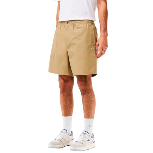 Lacoste Herren Kurze Hose GH7220, Männer Freizeit-Shorts,Regular Fit,Beige,6 (XL) von Lacoste