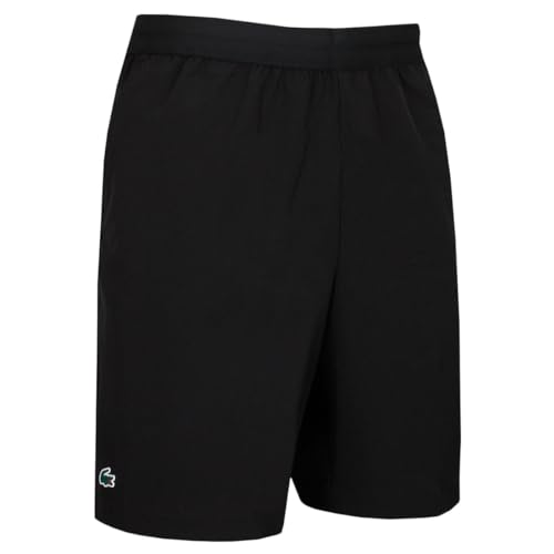 Lacoste Herren Kurze Hose GH7452, Männer Sportshorts,Freizeithose,Regular Fit,Schwarz,6 (XL) von Lacoste