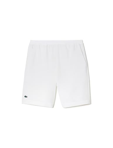 Lacoste Herren Kurze Hose GH7452, Männer Sportshorts,Freizeithose,Regular Fit,Weiß,4 (M) von Lacoste