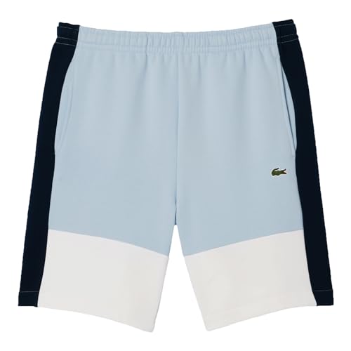 Lacoste Herren Kurze Hose Shorts Jogginghose Sporthose Jogger Shorts, Farbe:Mehrfarbig, Artikel:-IHI bleu clair-J2g / bleu marin, Größe:L von Lacoste