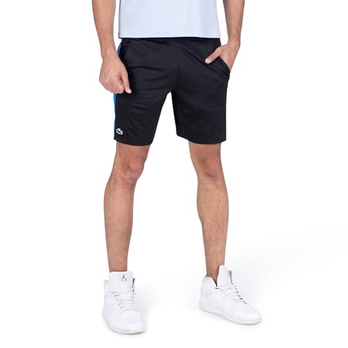 Lacoste Herren Kurze Trainingshose GH1098, Männer Sportshorts,Freizeithose,Regular Fit,Schwarz,4 (M) von Lacoste