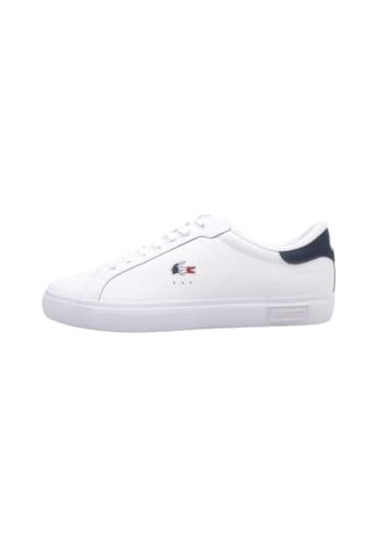 Lacoste Herren Low Sneaker POWERCOURT Weiß Glattleder, Farbauswahl:weiß, 9999-englisch-eu-mapping:44,5 von Lacoste
