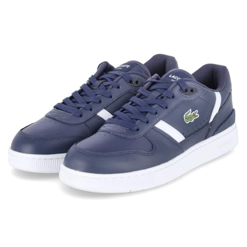 Lacoste Herren Low Sneaker T-Clip Set Dunkelblau Leder & Textil, Farbauswahl:blau, 9999-englisch-eu-mapping:42 von Lacoste