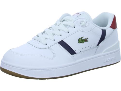 Lacoste Herren Low Sneaker T-Clip Set Weiß Leder Textil Mix, Farbauswahl:Weiss-Kombi, 9999-englisch-eu-mapping:46 von Lacoste